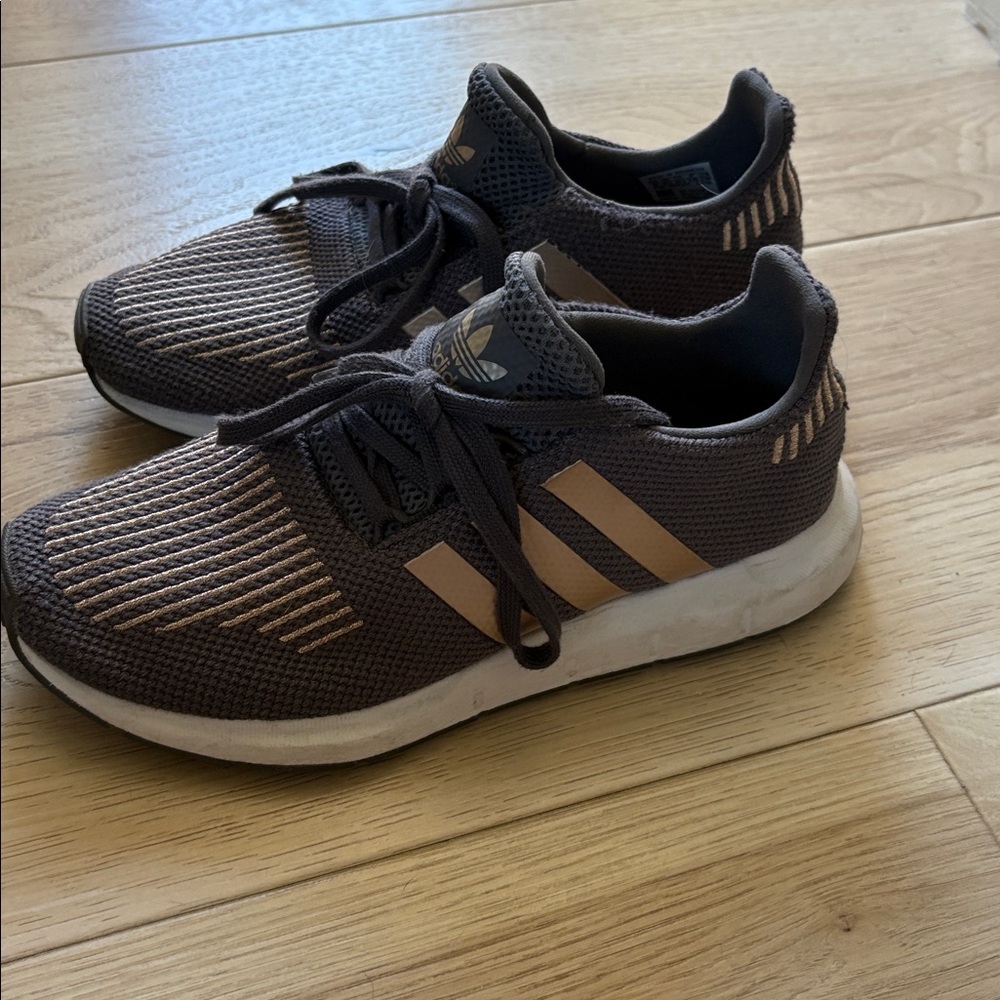Adidas Black and Gold Running Shoes
